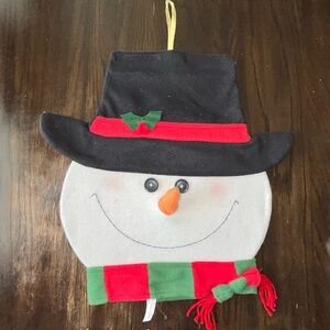 Hanging Snowman Head Decor